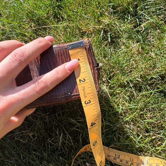 50s Vintage Brown Lizard Skin Purse - Picture 8 of 11